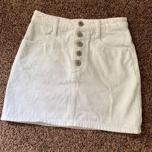 White Denim Brandy Melville Jean Skirt